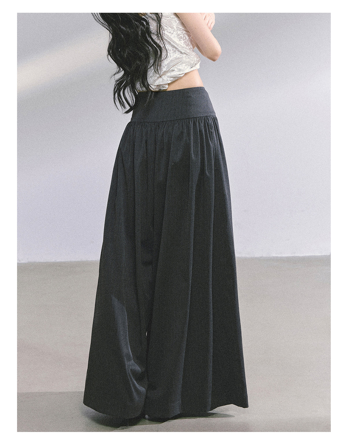 ShaoYeYan Rosa Street Loose Fit Wide-Leg Trousers