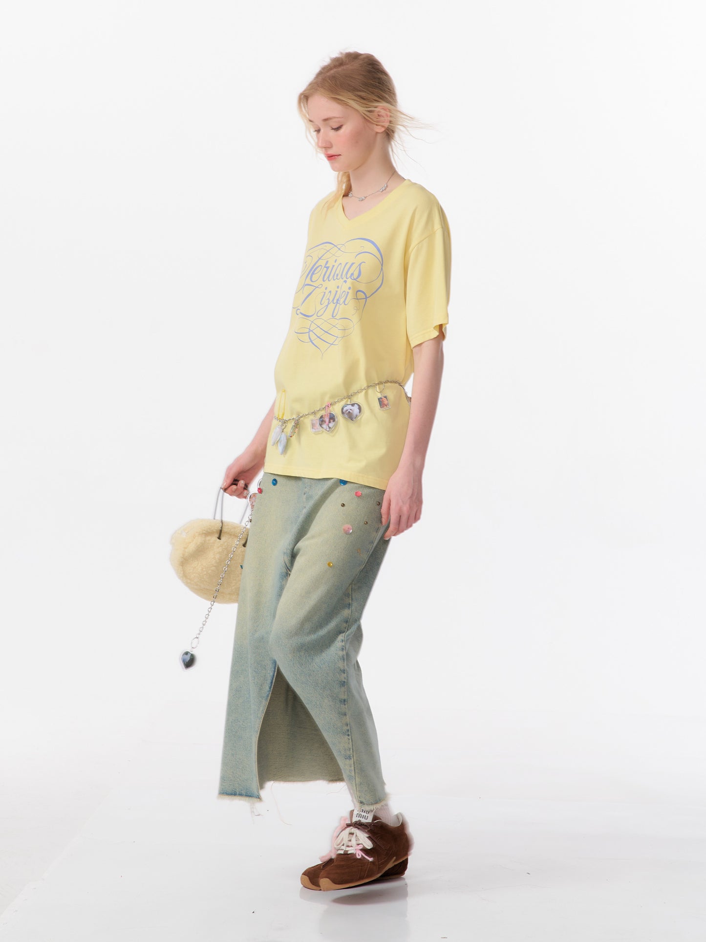 ZiziFei Vintage V-Neck Tee