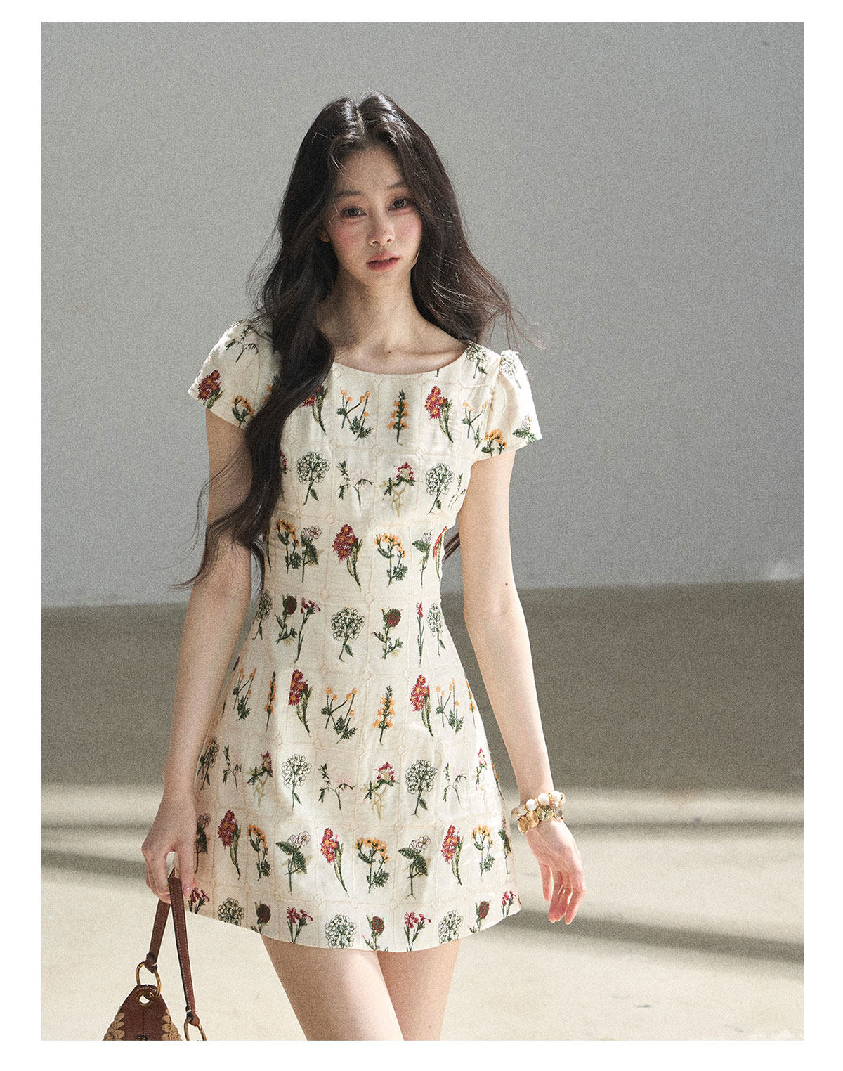ShaoYeYan Aomalm Mountain Wilds in Bloom French Elegant Floral Dress