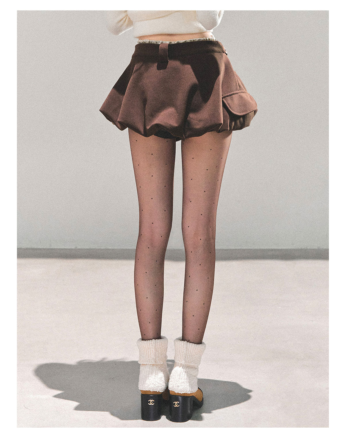 ShaoYeYan Snow Trails American Plaid Skirt