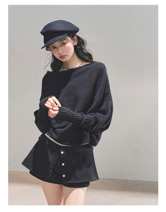 ShaoYeYan Aomalm Minimalist French Soft Style Sweater