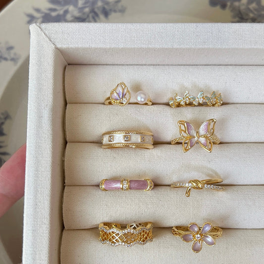 VIGVOG Butterfly Insect Rings