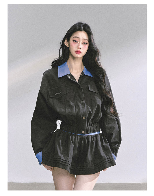 SHAOYEYAN Audrey-Inspired Two-Piece with Blazer and Mini Skirt