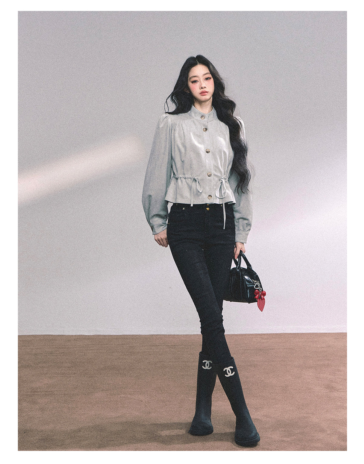 ShaoYeYan Warm Wool Whisper French Loose Fit Tweed Coat