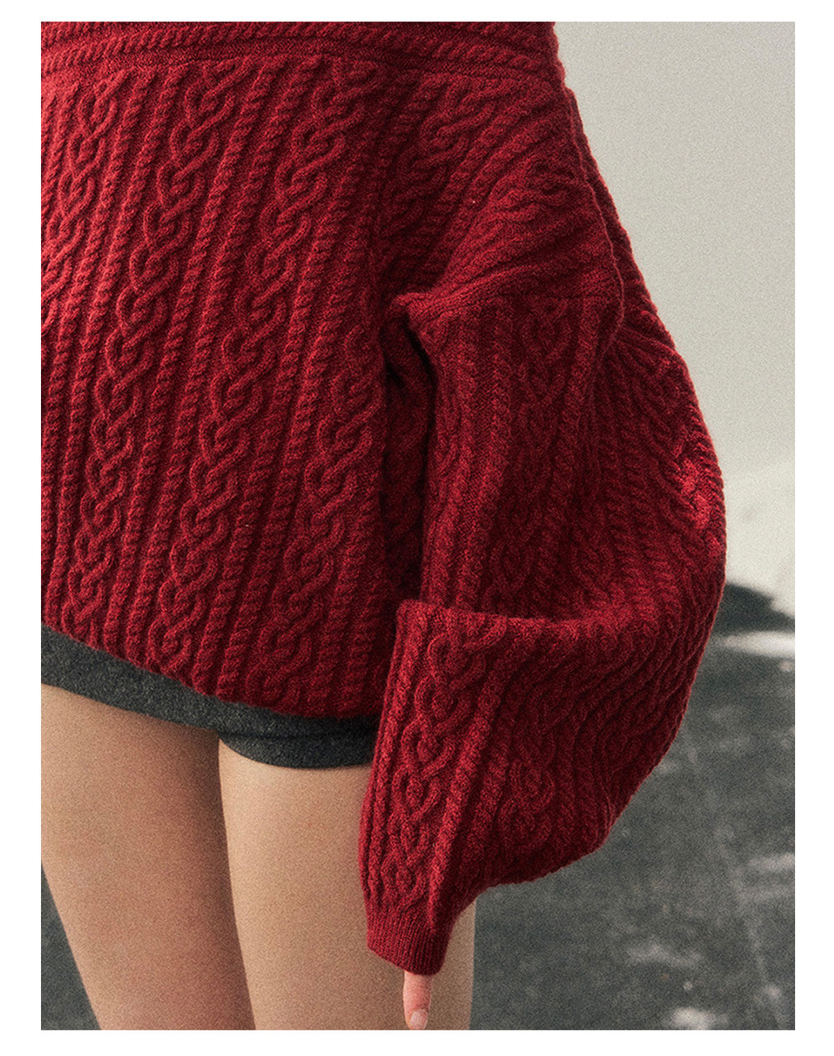 ShaoYeYan Norwegian Exchange Student Premium American Knit Cable Sweater