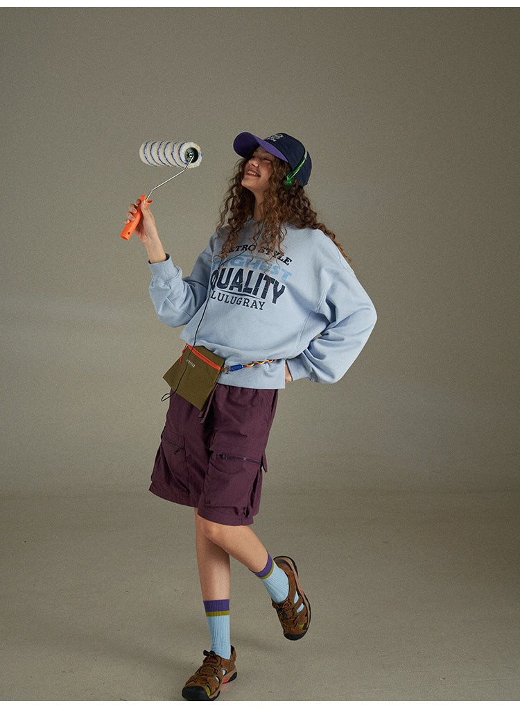 Lulugray Vintage Purple Cargo Shorts