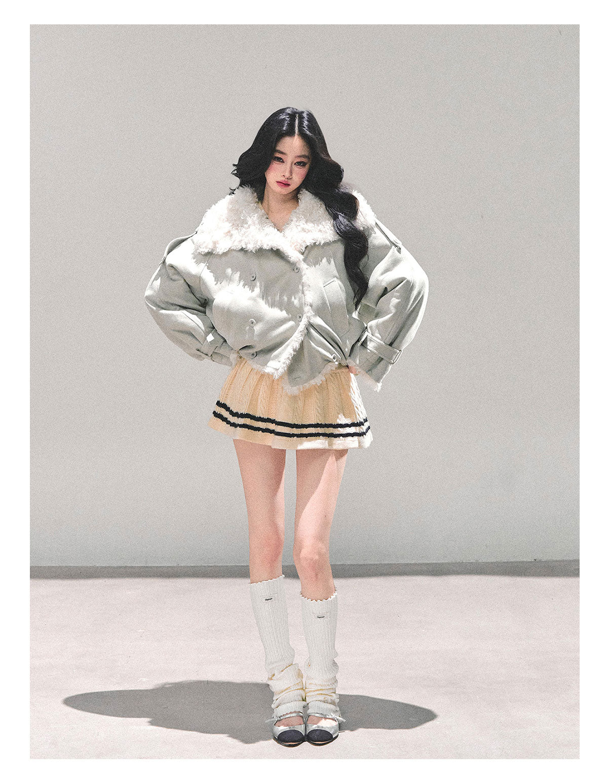 ShaoYeYan Fluffy Winter Lamb Fur Coat