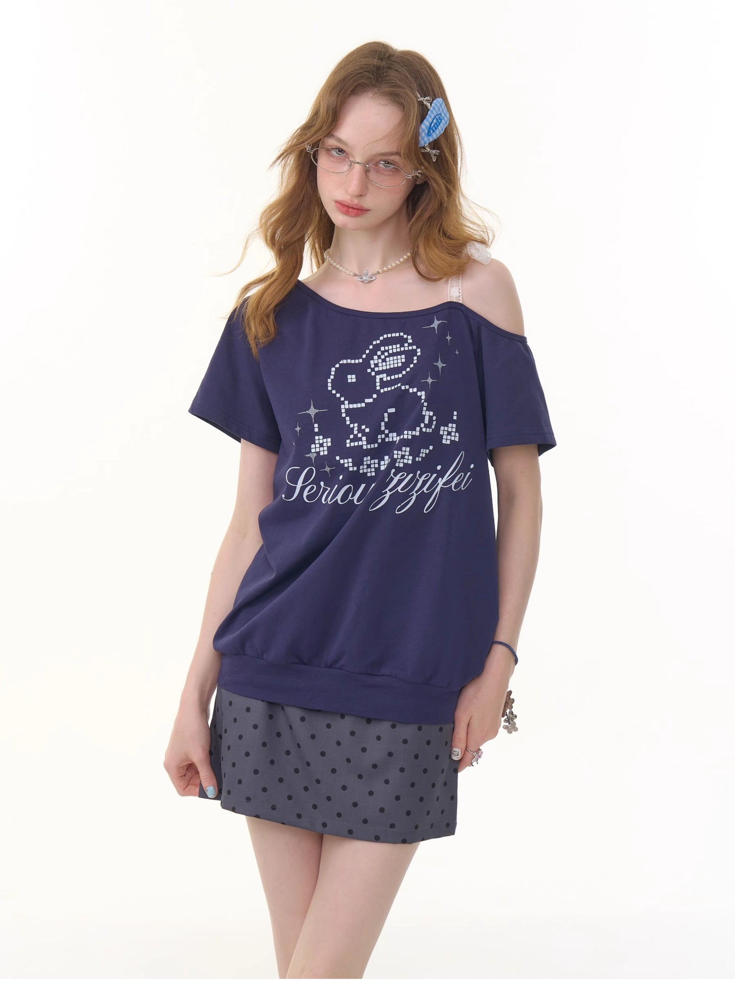 ziziFei Vintage Bunny Lace Tee