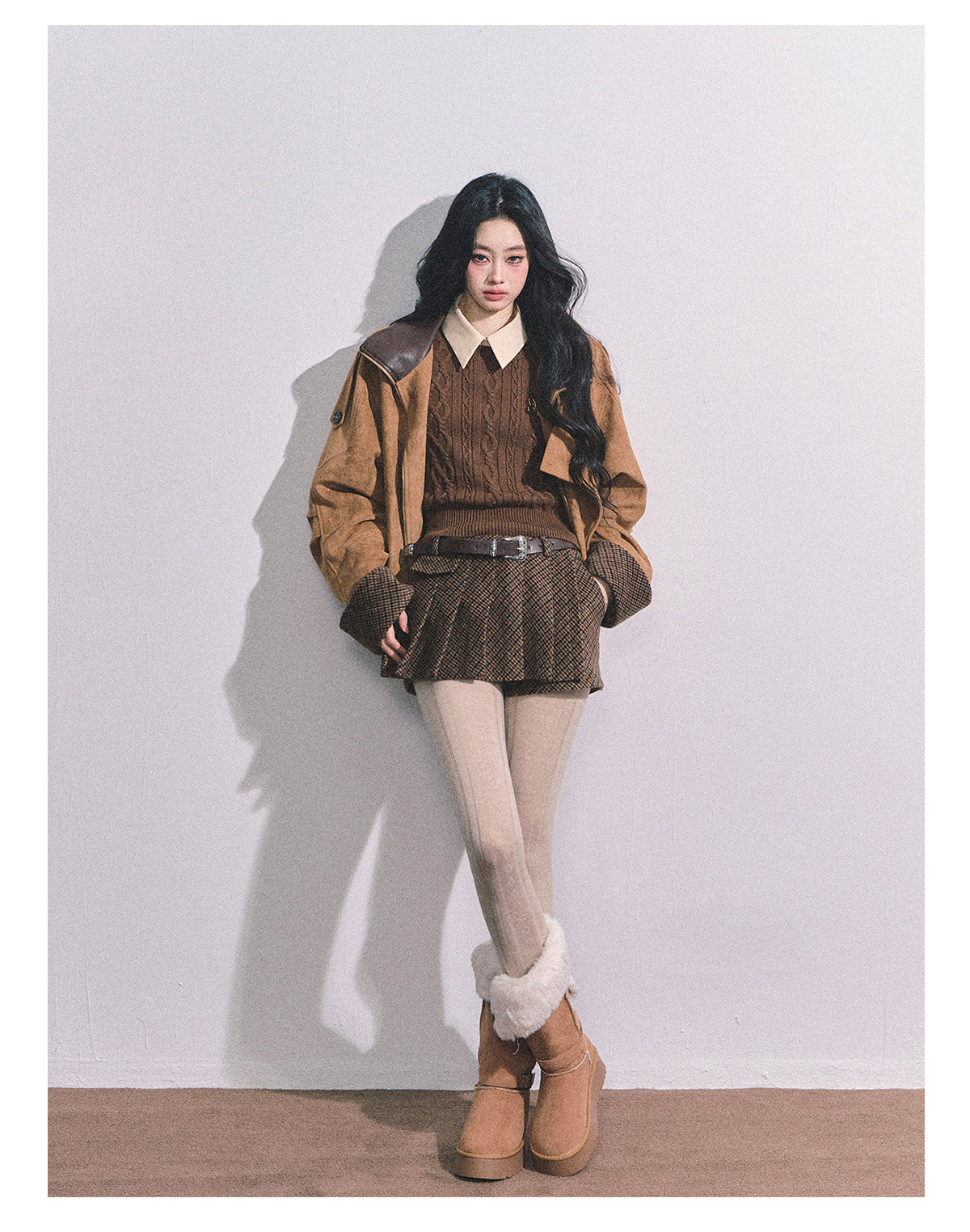 ShaoYeYan Intellectual Aesthetic Fake Two-Layer Knit Sweater