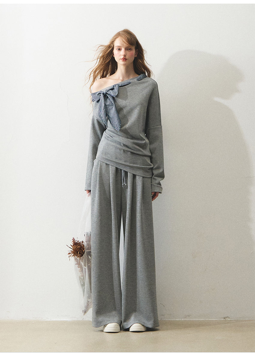 BOHOL BLING "Deconstructed Gray" Knit Set