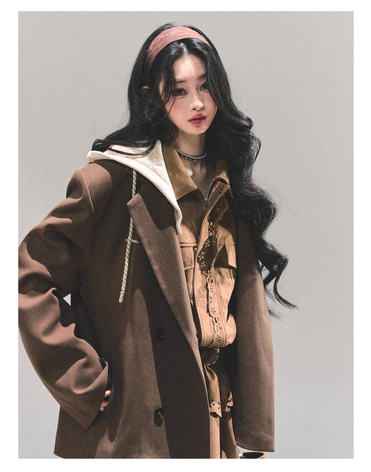 ShaoYeYan Minimalist Silhouette Fake Two-Layer Blazer