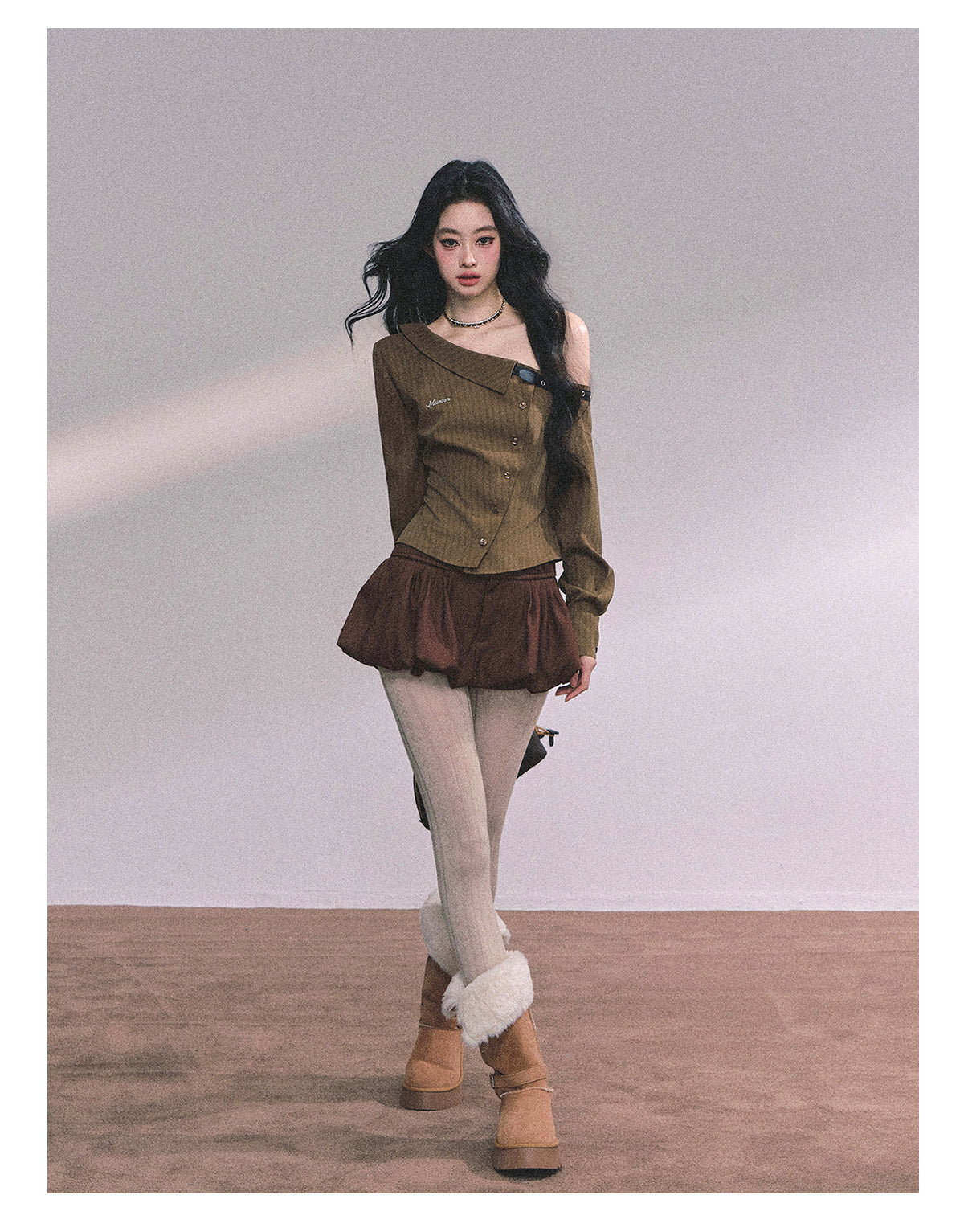 ShaoYeYan High IQ Aesthetics American Long Sleeve Striped Shirt