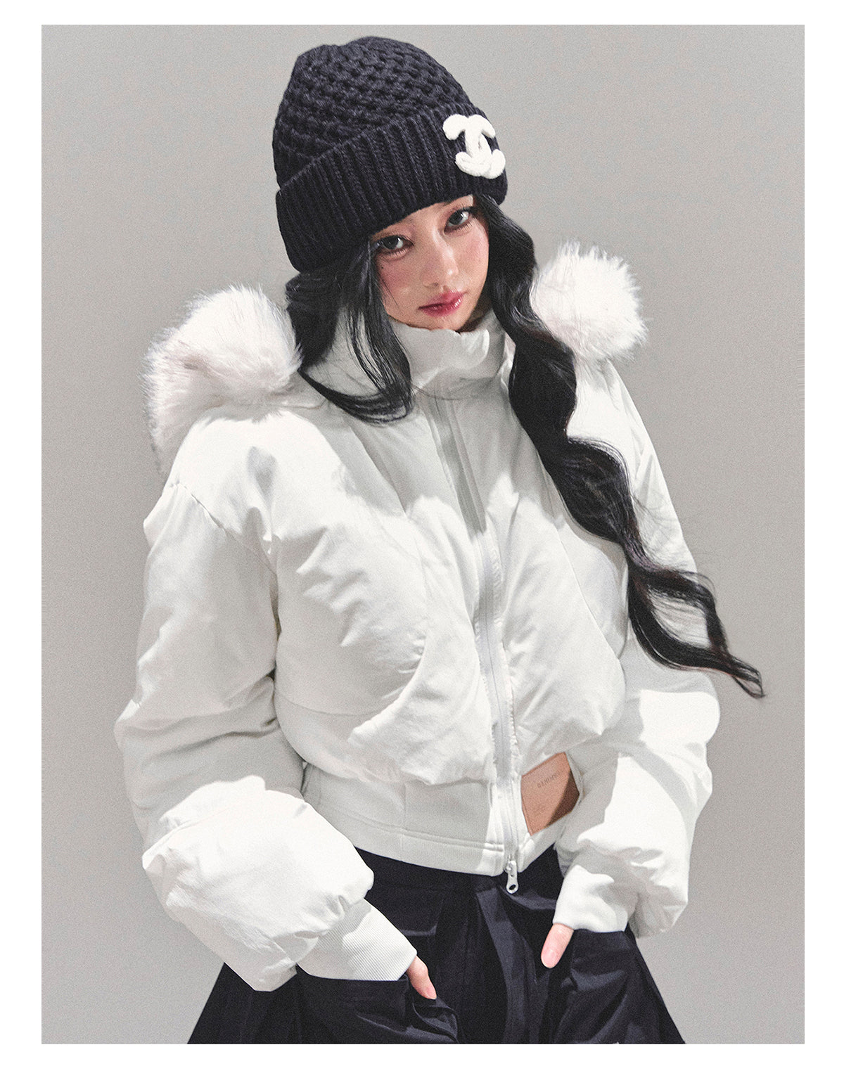ShaoYeYan Loose Hooded Short Padded Jacket