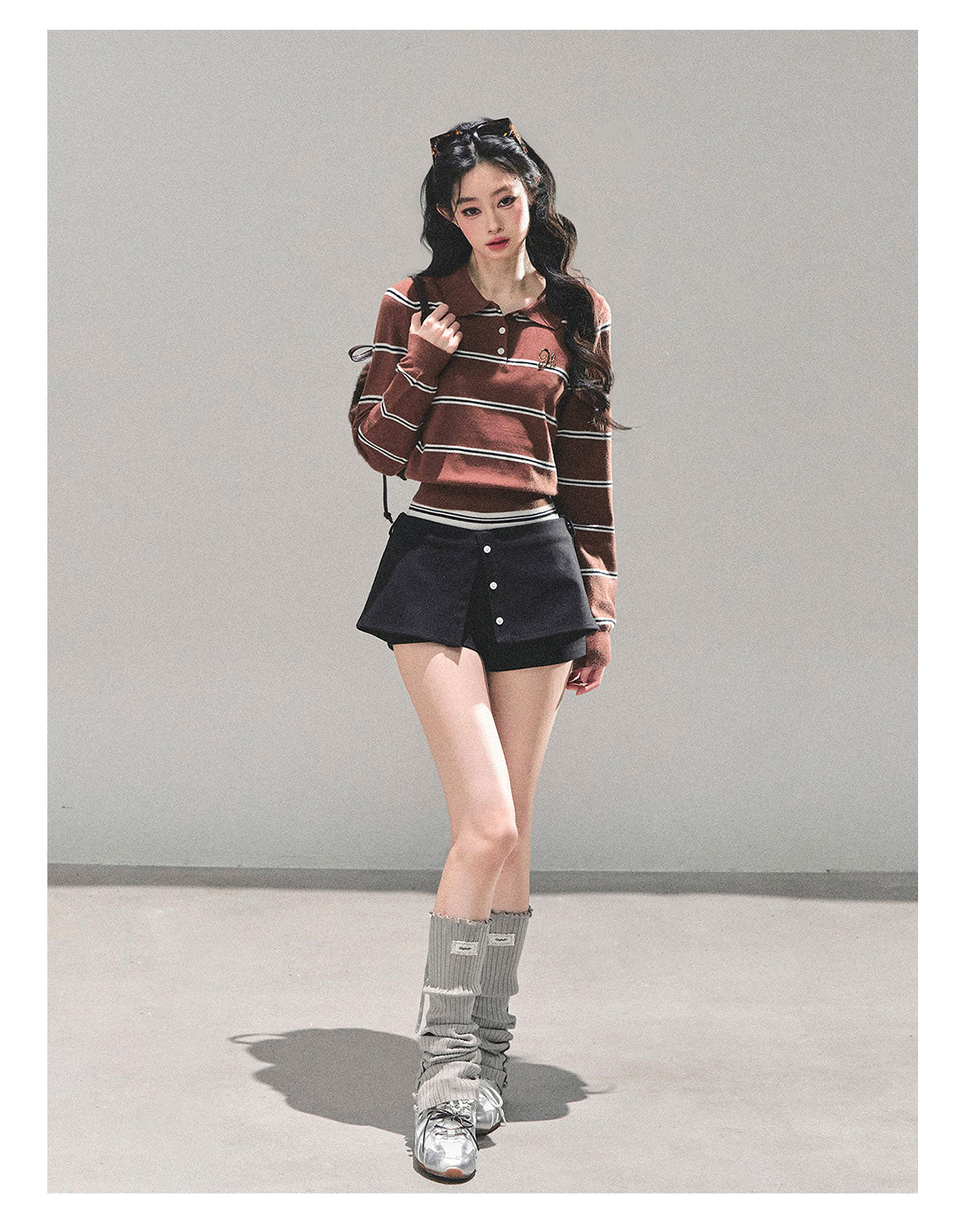 ShaoYeYan Between Reality American Polo Knit Shirt