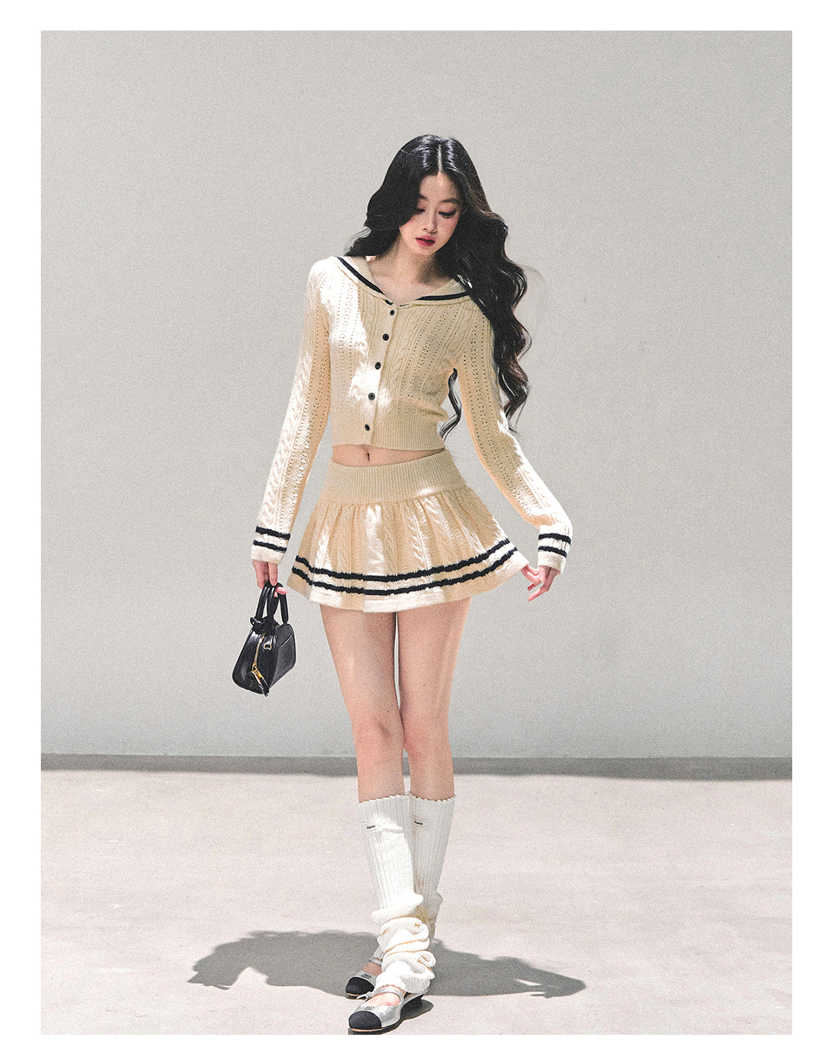 ShaoYeYan Evening Wind Whisper French Knit Set