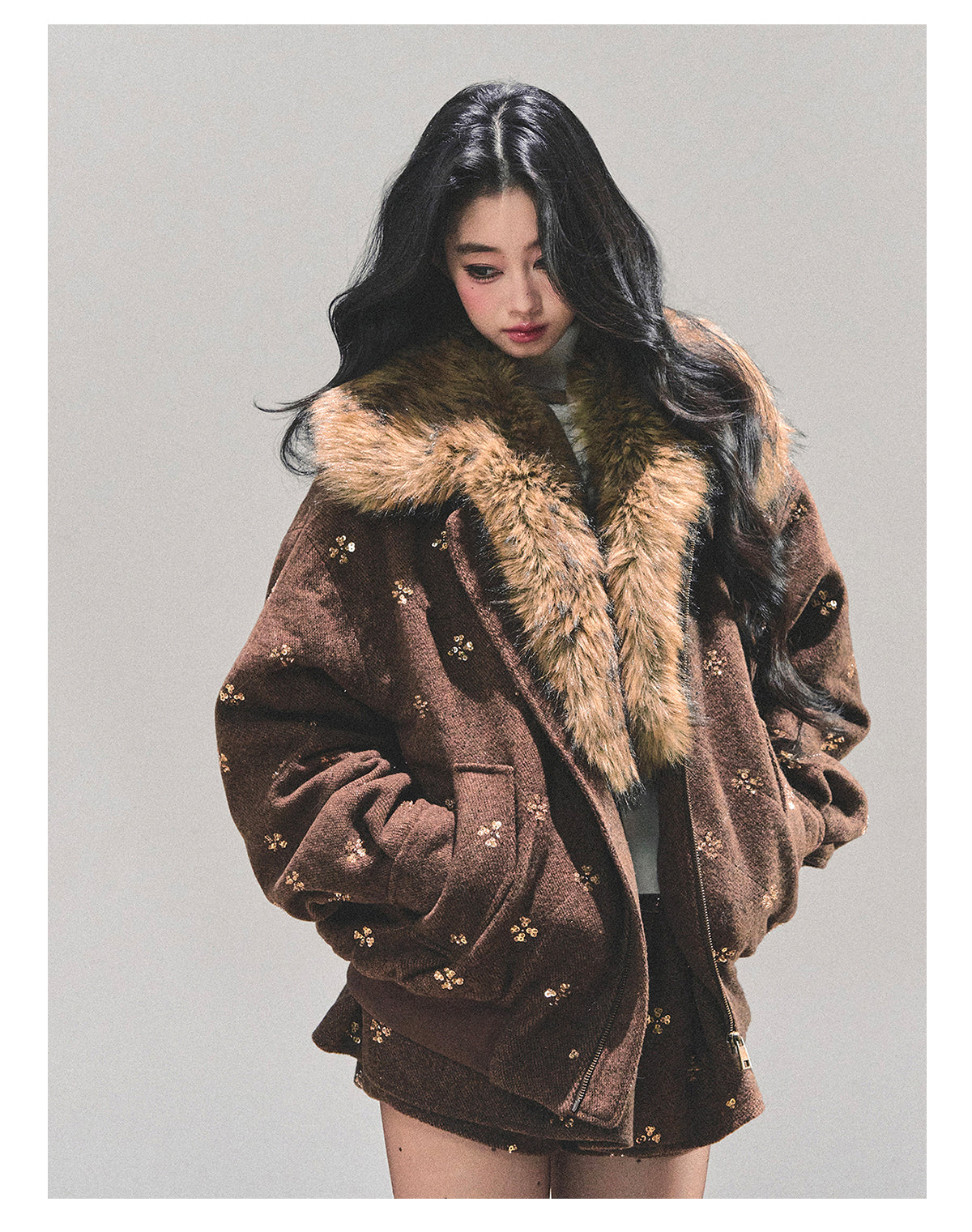 ShaoYeYan Snowfall Whispers Maillard Wool Set