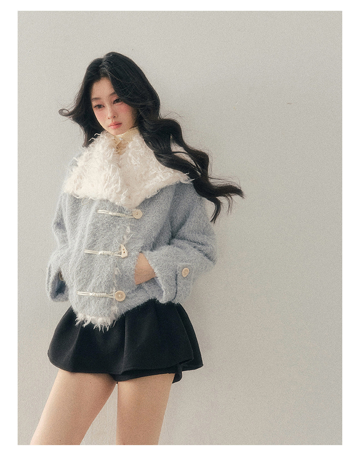 ShaoYeYan Aomalm I Drown in Blue Quilted Coat