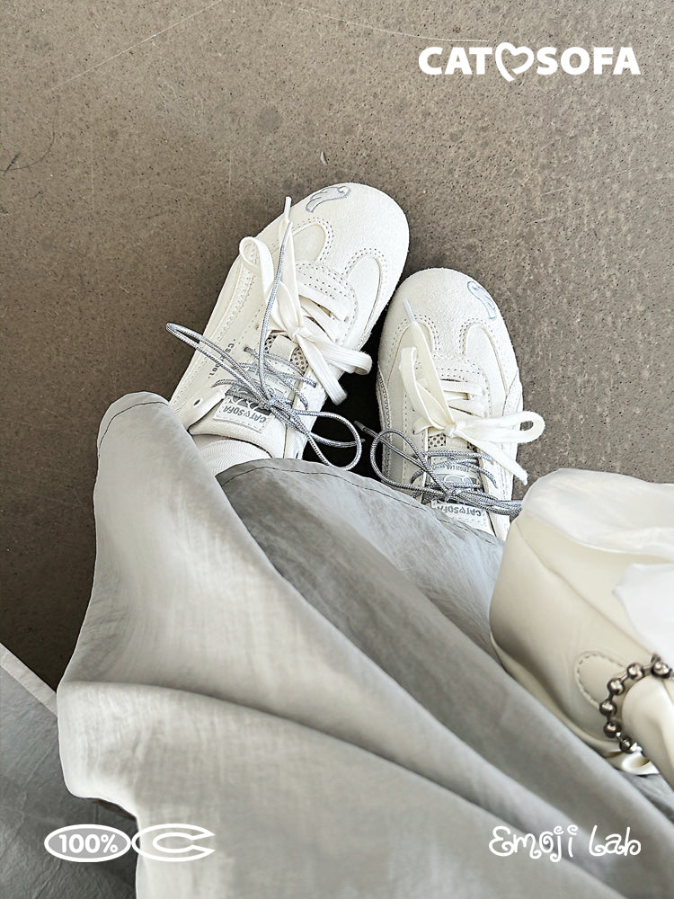 Cat&Sofa White Wings Racing Sneakers