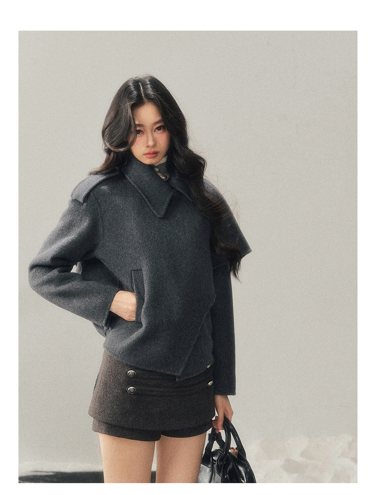 ShaoYeYan Aomalm She Hears The Snow Melt British Wool Coat