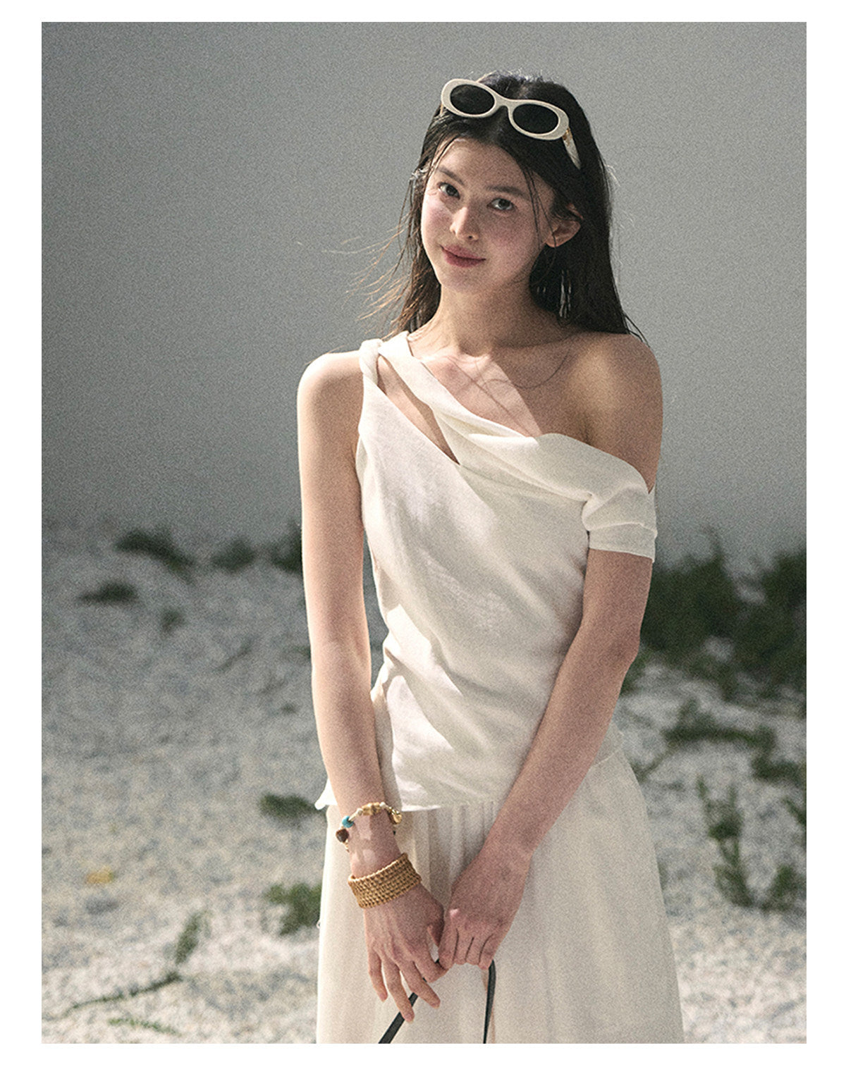 ShaoYeYan Aomalm Clouds Fall on Shoulder Minimalist Casual Set