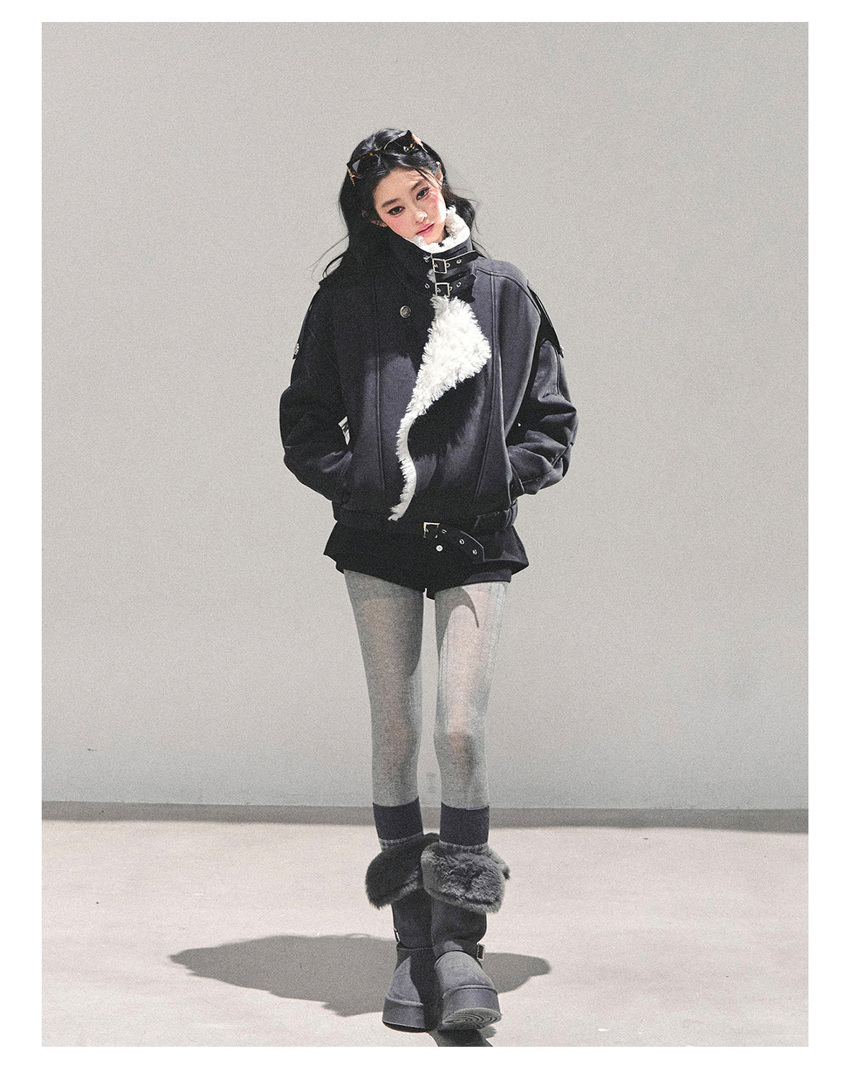 ShaoYeYan Time's Reef Fur-Trimmed Padded Coat