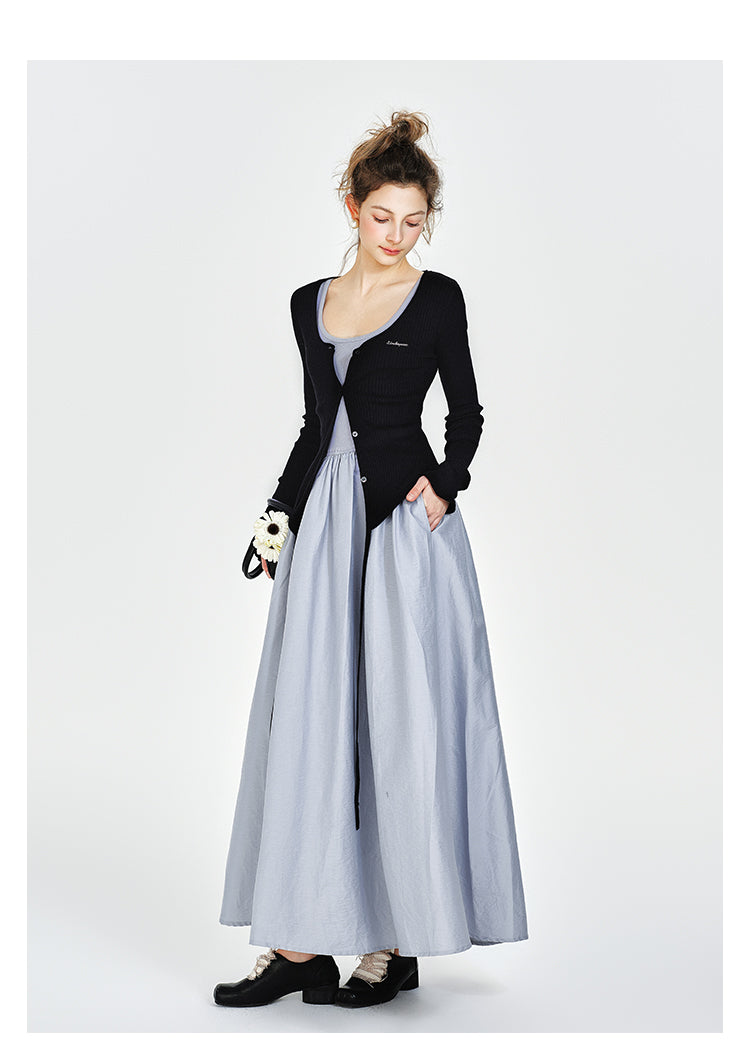 BOHOL BLING "Breeze Weave" Slip Dress & Draped Cover-Up Set
