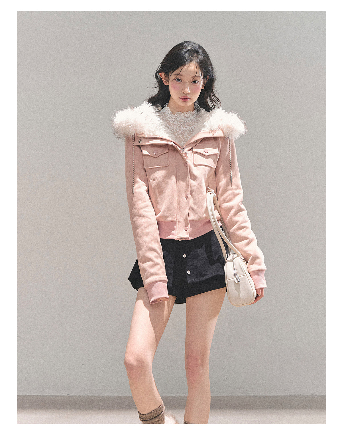 ShaoYeYan Snowflake Embrace Winter Hooded Jacket