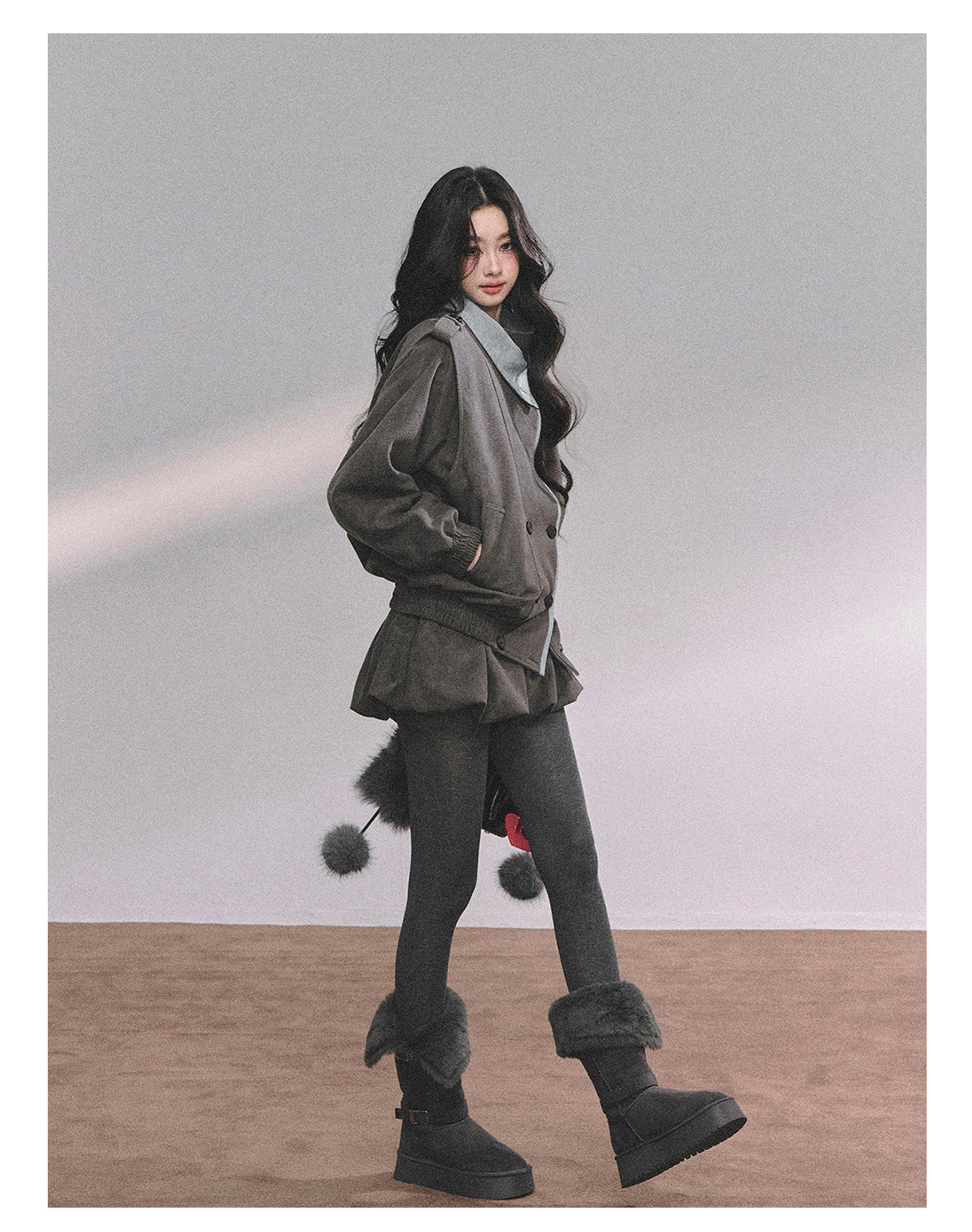 ShaoYeYan Barn Time Zone Audrey Hepburn Style Two-Piece Set