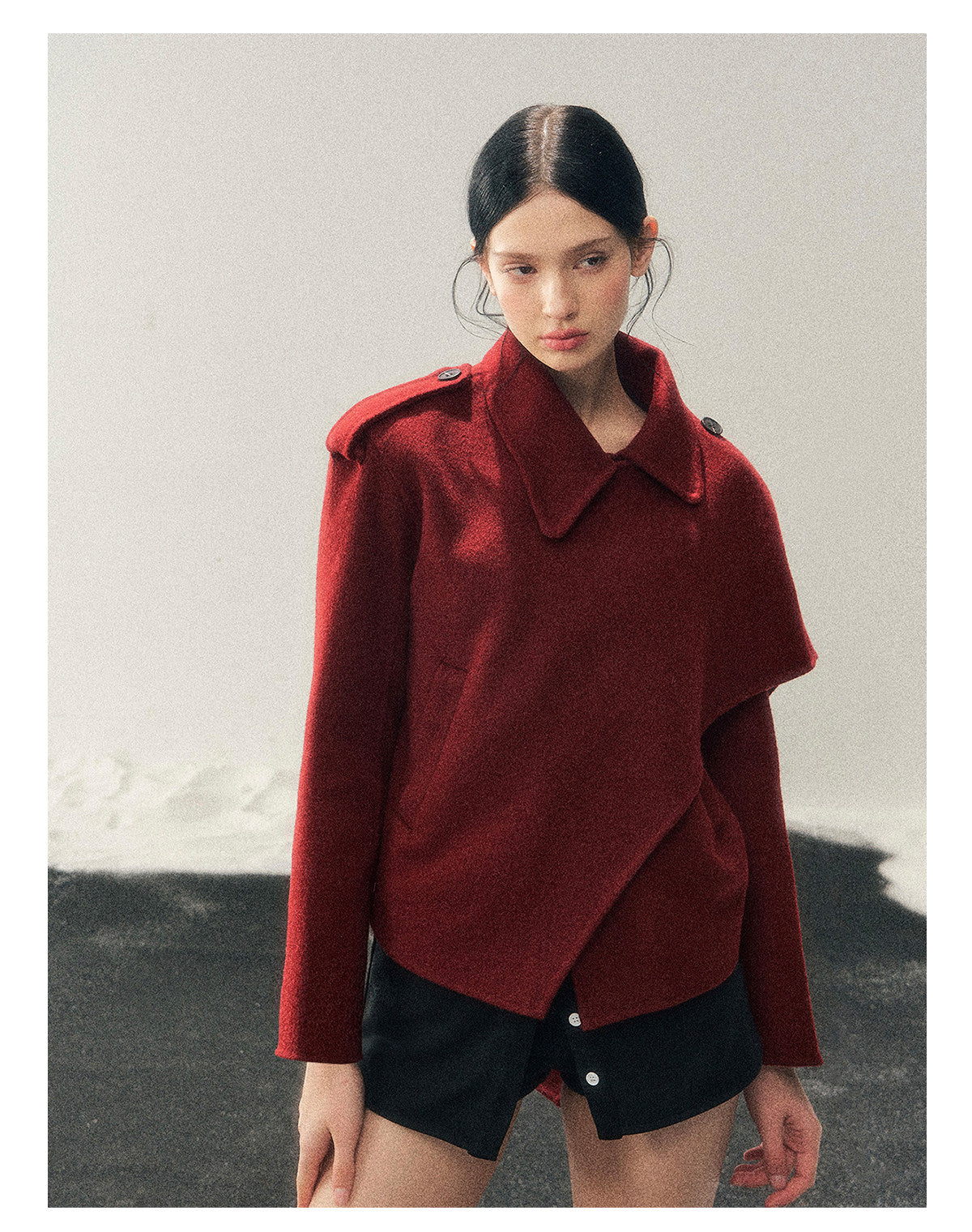 ShaoYeYan Aomalm She Hears The Snow Melt British Wool Coat