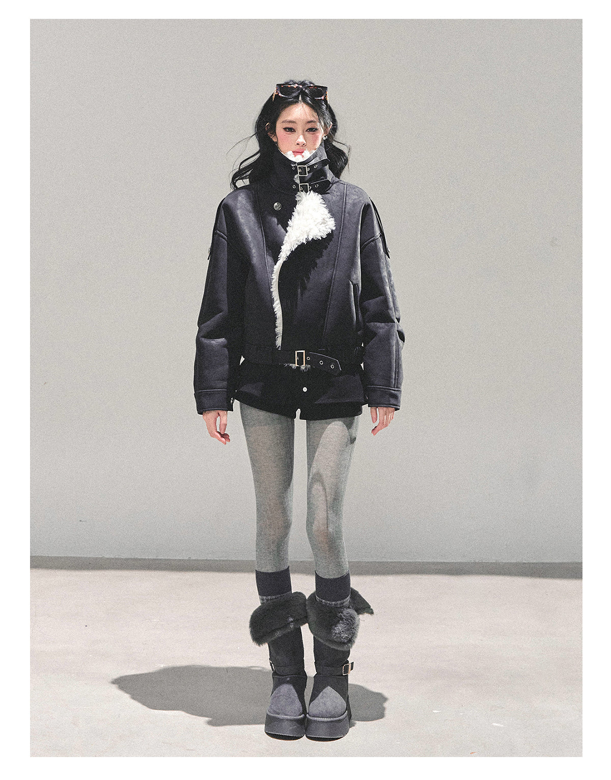 ShaoYeYan Time's Reef Fur-Trimmed Padded Coat