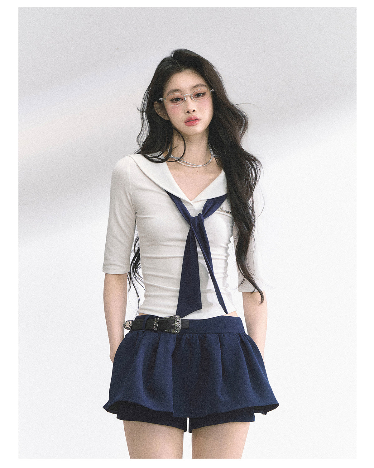 SHAOYEYAN American College Style Shirt (with non-detachable tie)