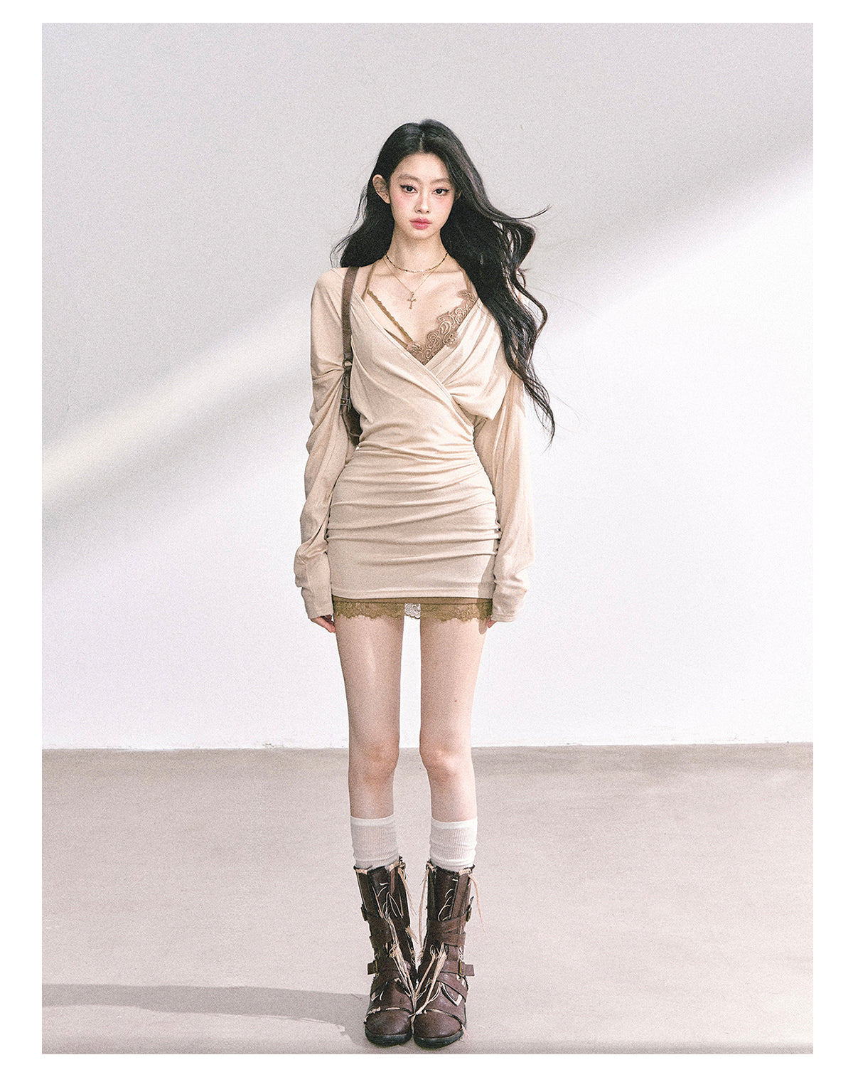 SHAOYEYAN French Lace Bodycon Dress Set