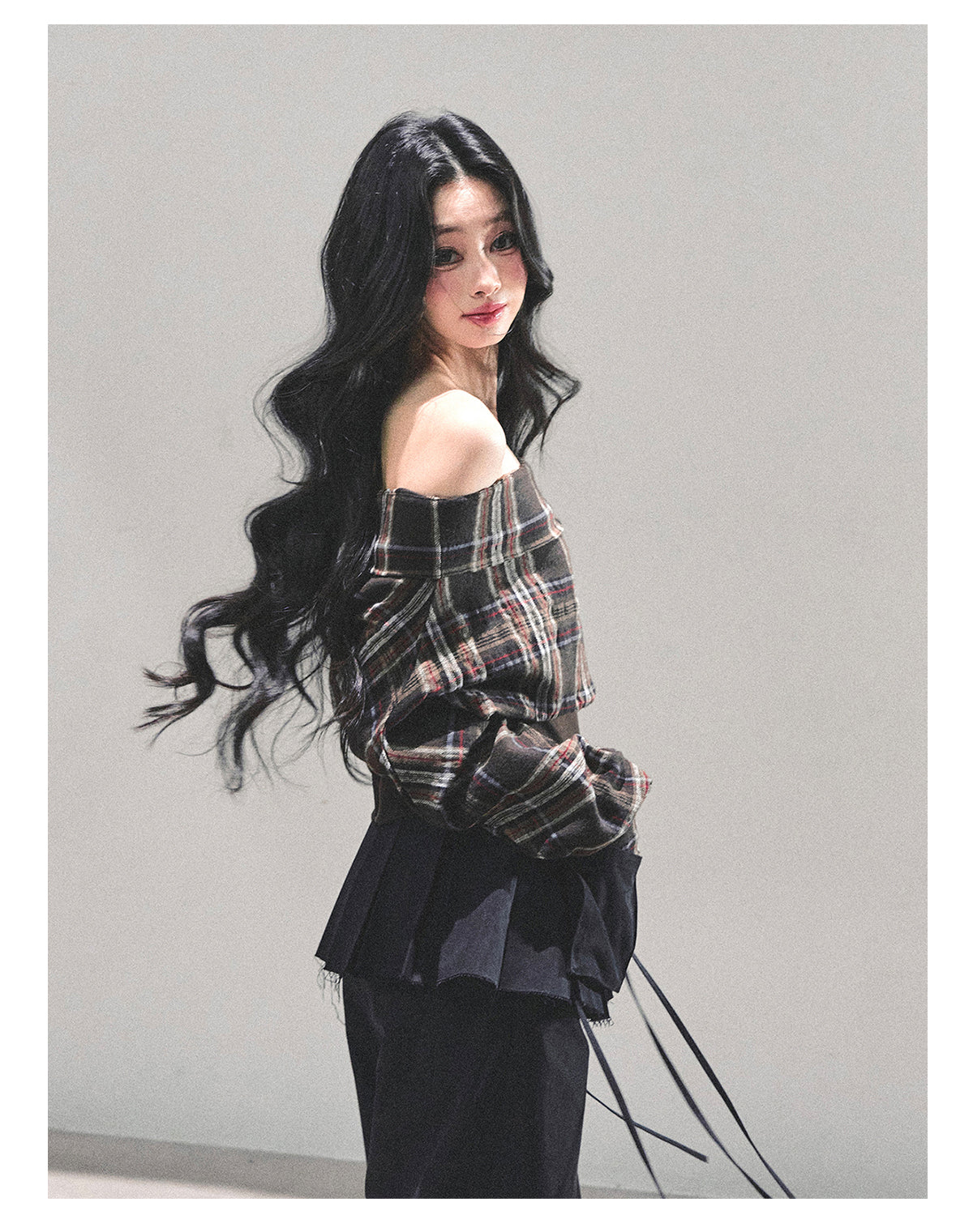 ShaoYeYan Forest Whisper Long Sleeve Striped Shirt