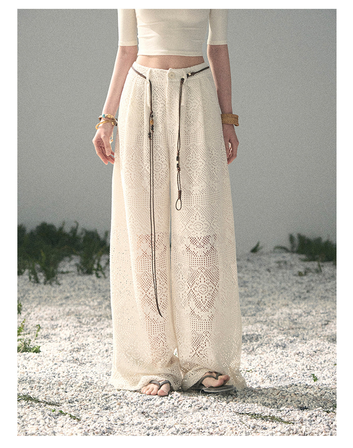 ShaoYeYan Aomalm Strolling Here Korean Casual Wide-Leg Pants