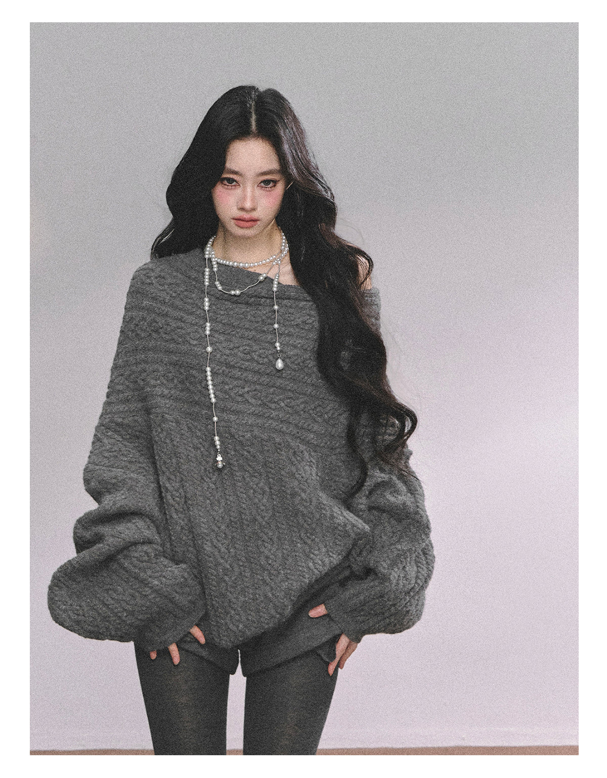 ShaoYeYan Norwegian Exchange Student Premium American Knit Cable Sweater