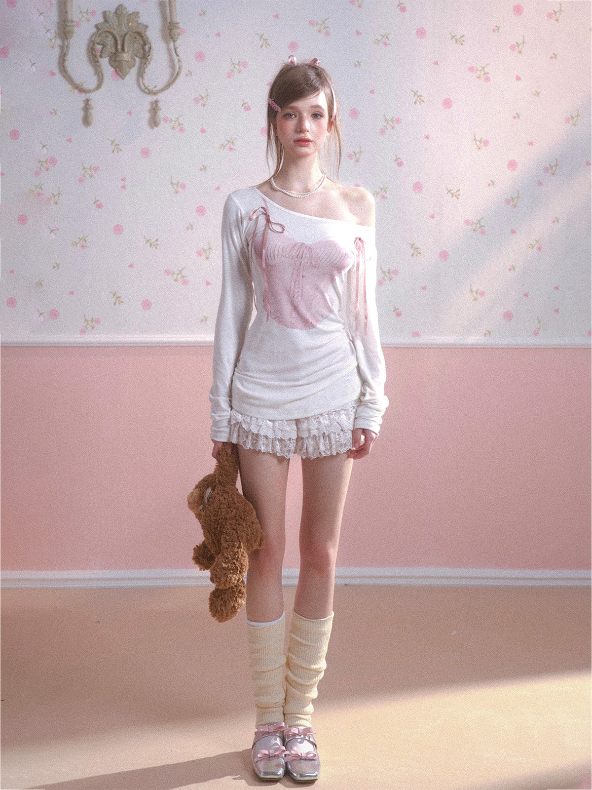 SHAOYEYAN Off-Shoulder Ballet Dream Top