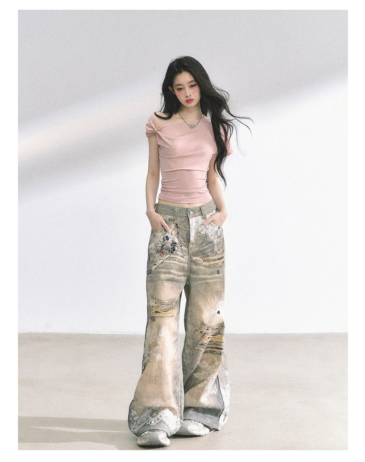 SHAOYEYAN Korean Off-Shoulder Sweetheart Top