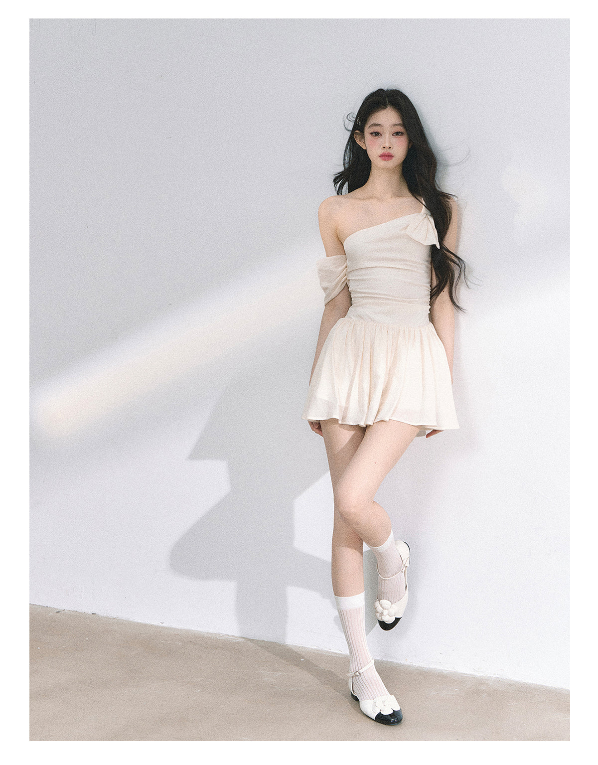 SHAOYEYAN French Off-Shoulder Bodycon Dress