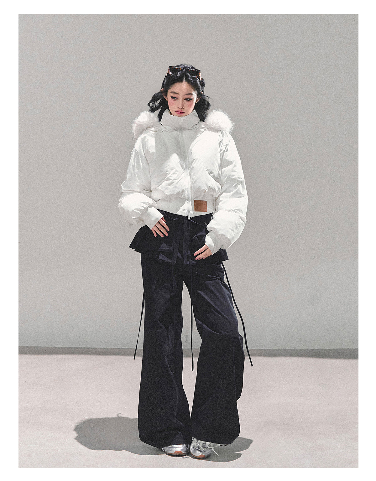 ShaoYeYan Loose Hooded Short Padded Jacket