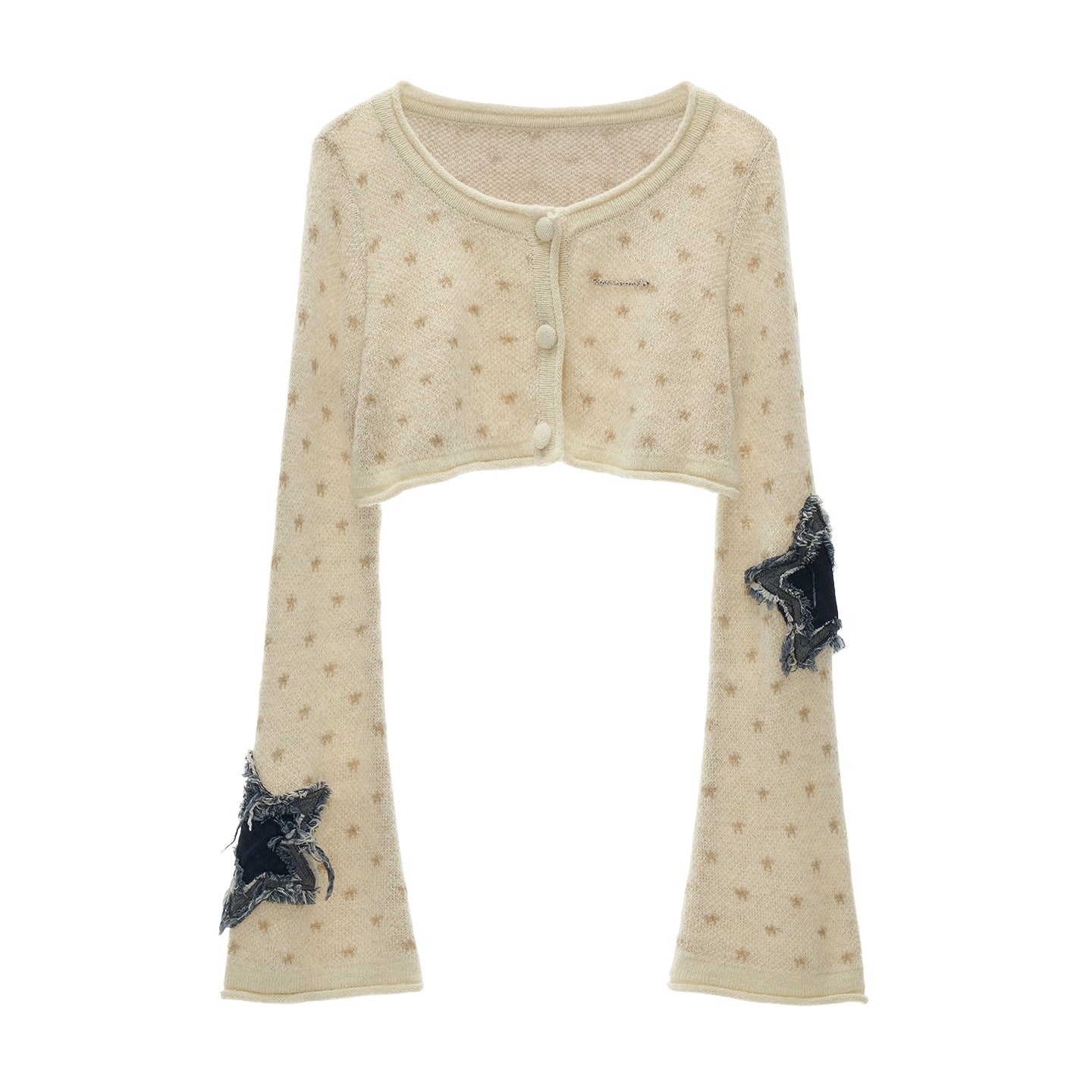 MAMC Star Patch Short Knit Cardigan