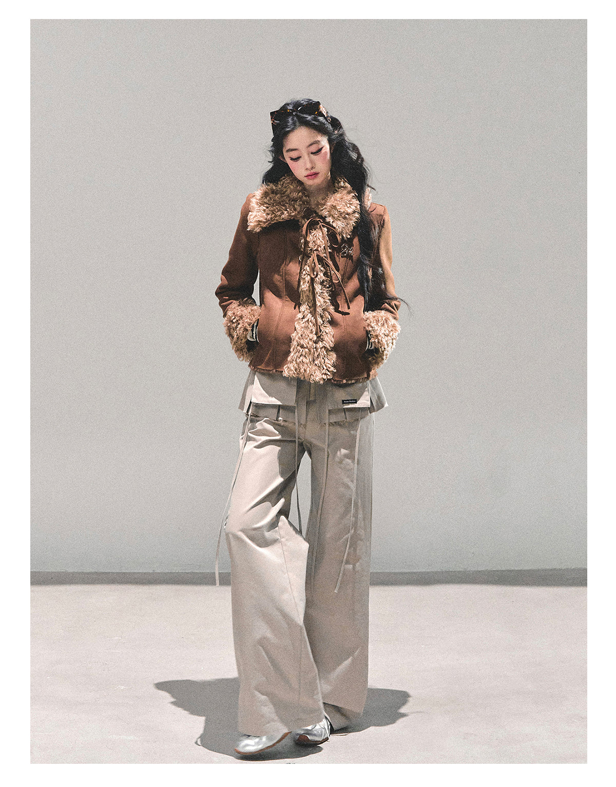 ShaoYeYan She Melts Into Winter Fur-Trimmed Coat