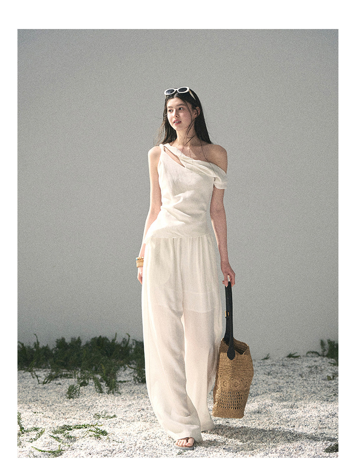ShaoYeYan Aomalm Clouds Fall on Shoulder Minimalist Casual Set
