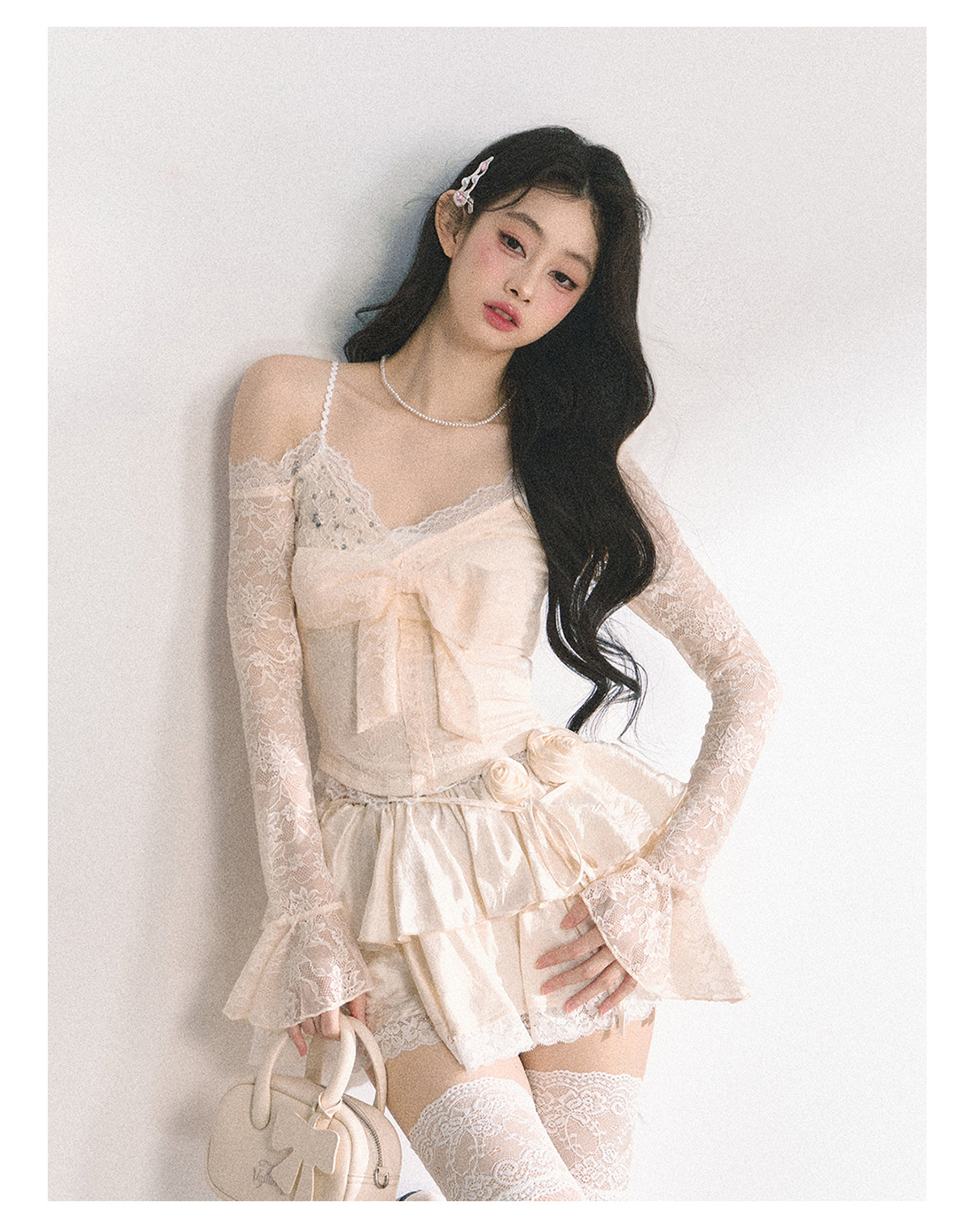 SHAOYEYAN Sicilian Floral Lace Off-Shoulder Top