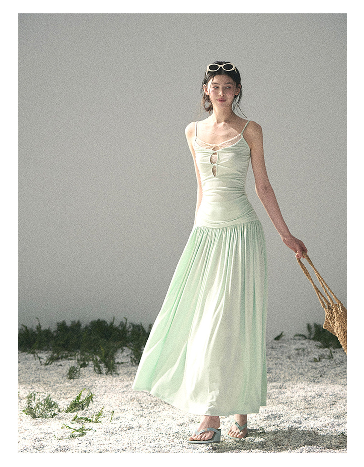 ShaoYeYan Aomalm Mint's Dry Down Salted Elegant Two-Piece Set