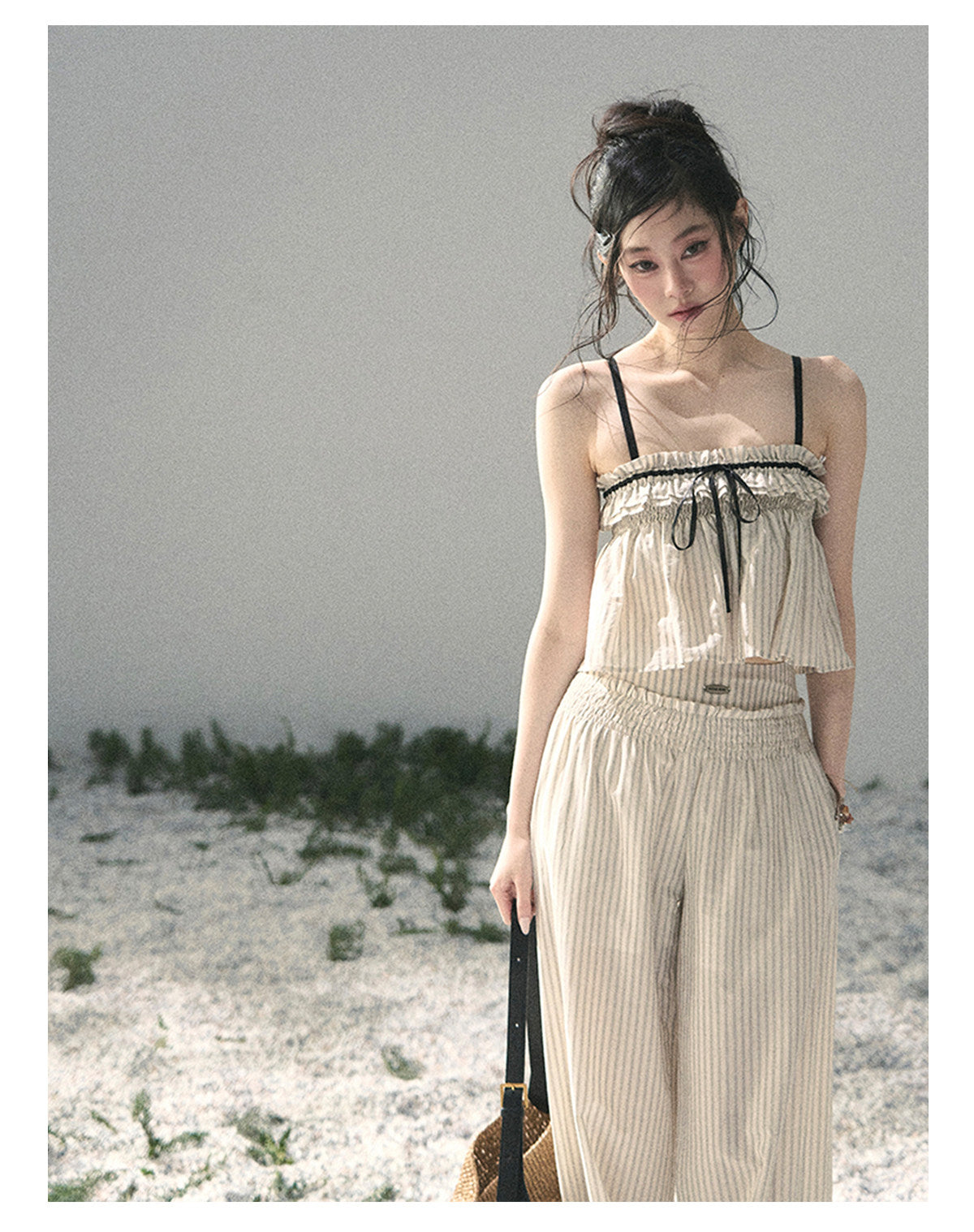 ShaoYeYan Aomalm Early Summer Weaves a Light Dream Korean Striped Set