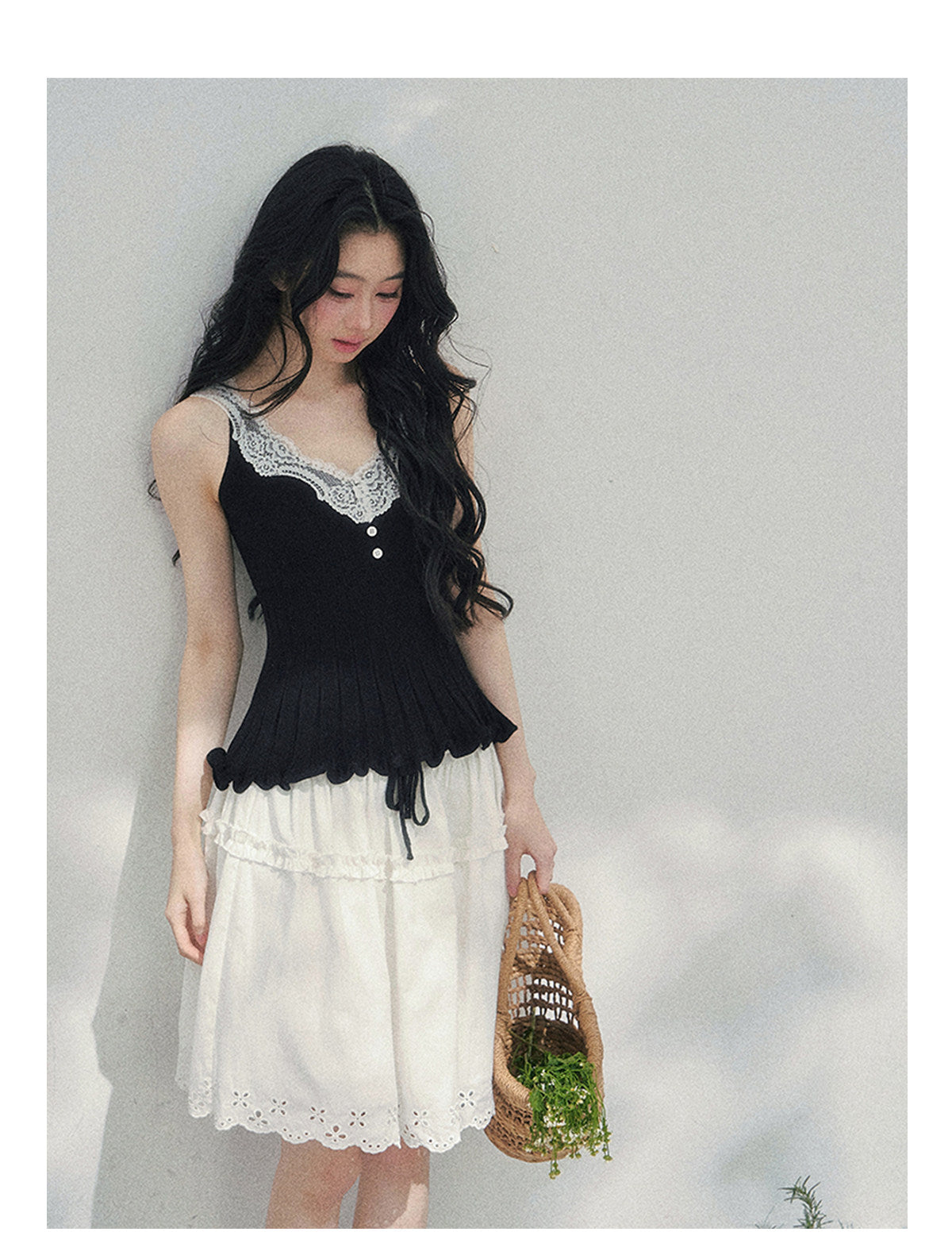 ShaoYeYan Aomalm Lace's Blank Space Camisole Set