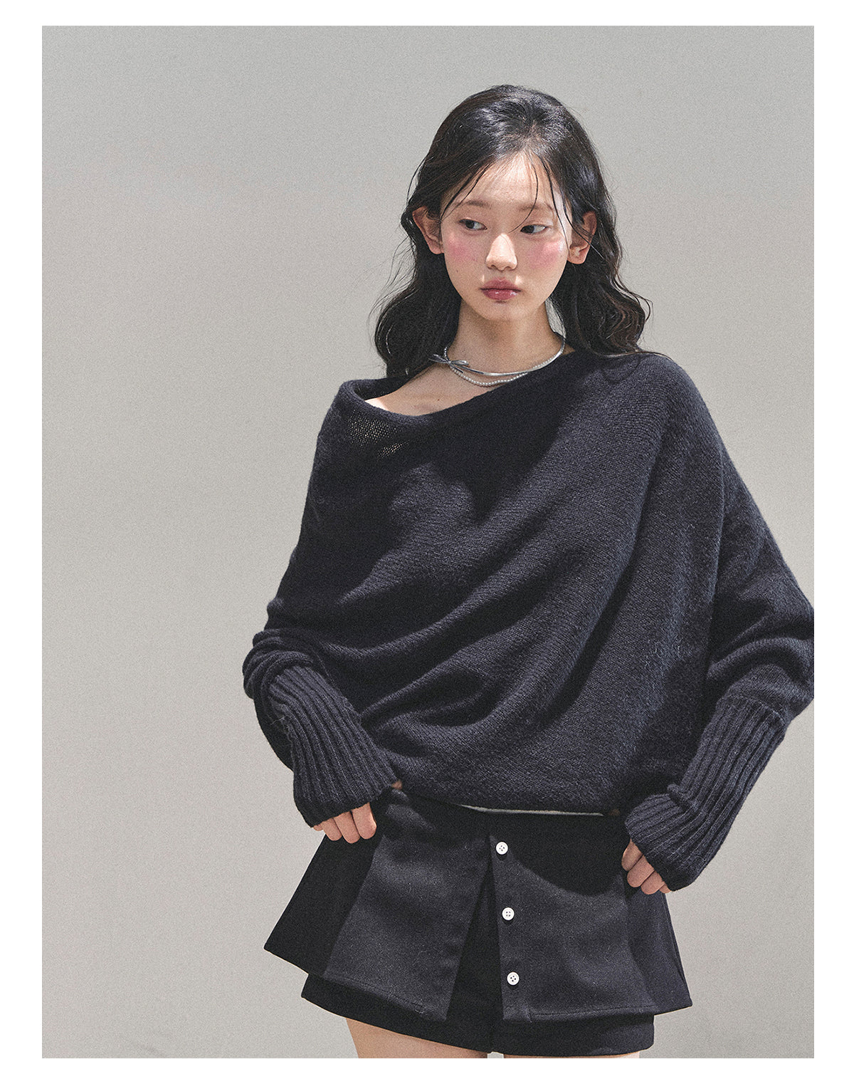 ShaoYeYan Aomalm Minimalist French Soft Style Sweater