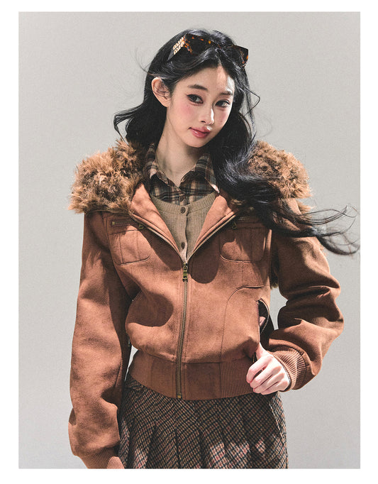 ShaoYeYan Floating Dusk Korean Lamb Fur Jacket