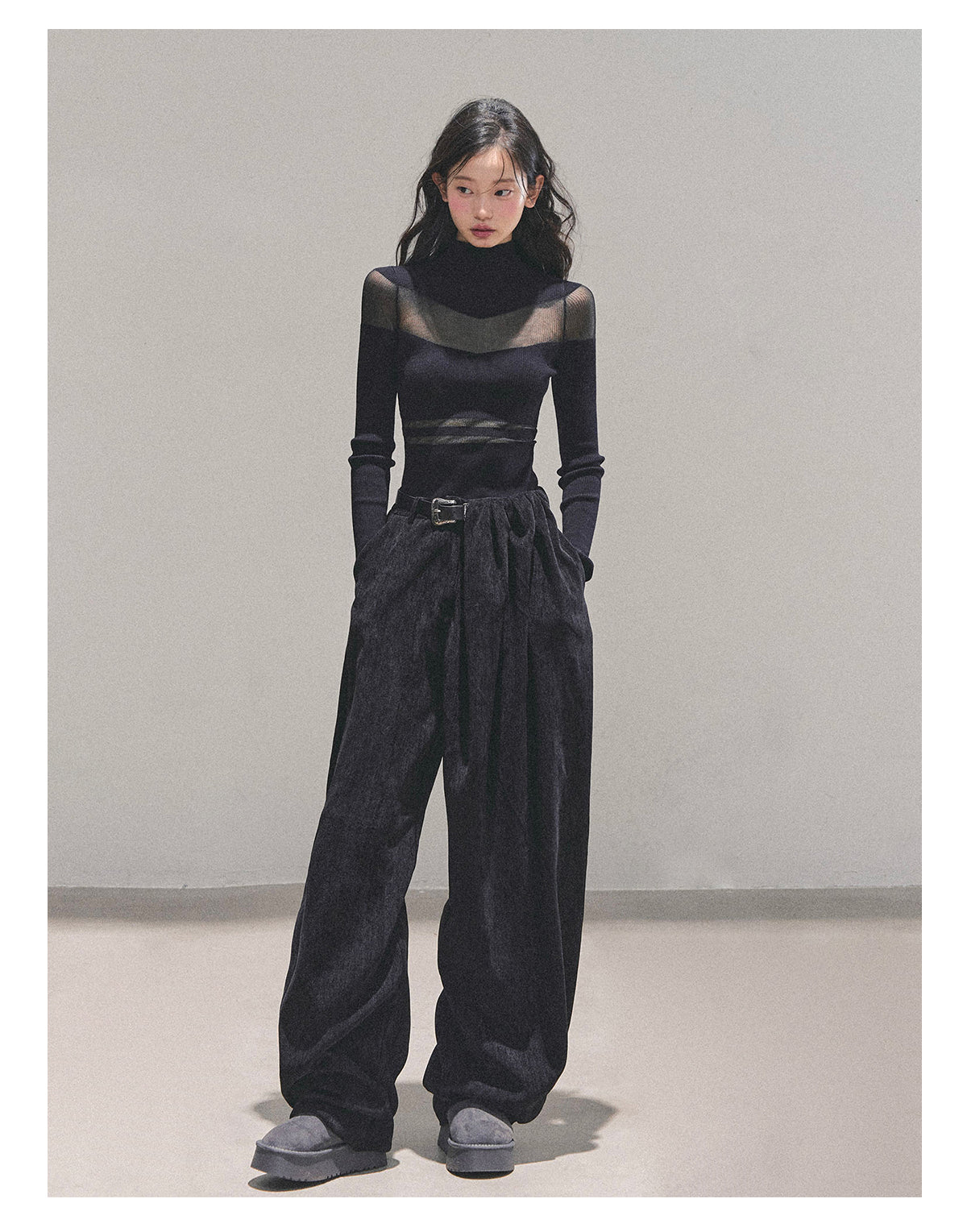 ShaoYeYan Sunset & Glance Wide-Leg Pants