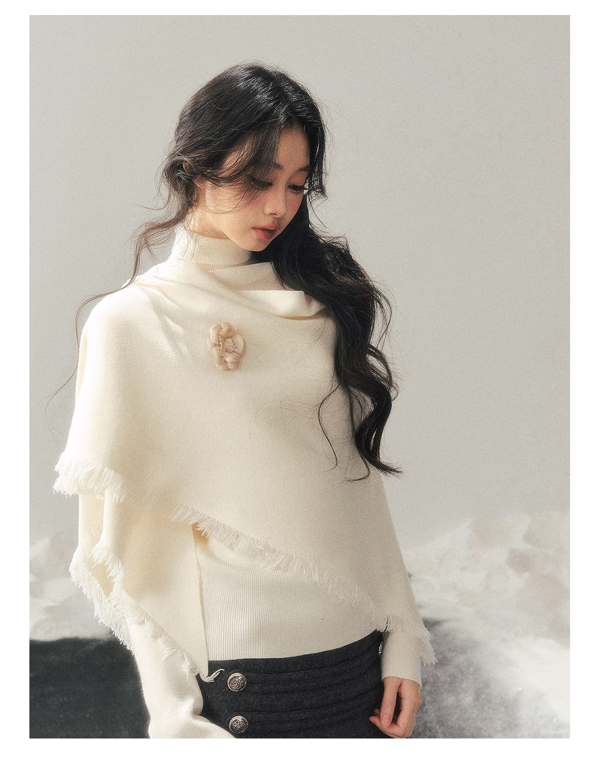 ShaoYeYan Aomalm Muted by Full Moon Sweater & Shawl Set